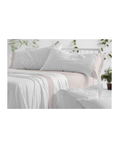 Sábanas franela algodón, 576 color Nude Cama de 90 cm - Franela