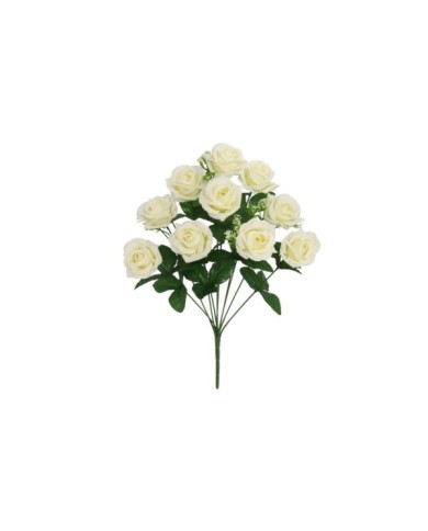 RAMO ROSAS X 10 -45 CM (BLANCO)