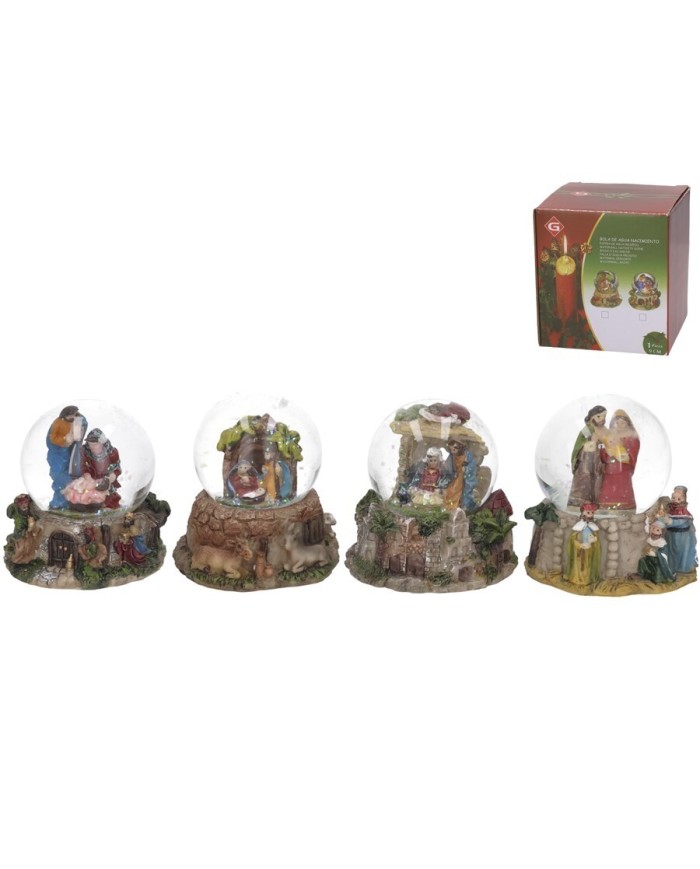 BOLA DE AGUA NACIMIENTO 9CM 4 SURTIDOS