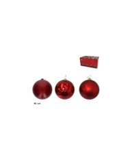 BOLA DE NAVIDAD ROJA 15CM 3 SURTIDOS