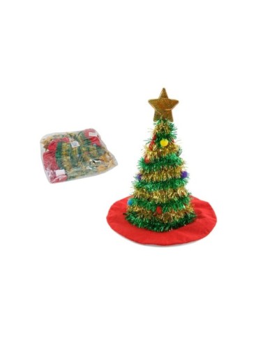 SOMBRERO ROJO PINO NAVIDAD ADULTO 27X46C