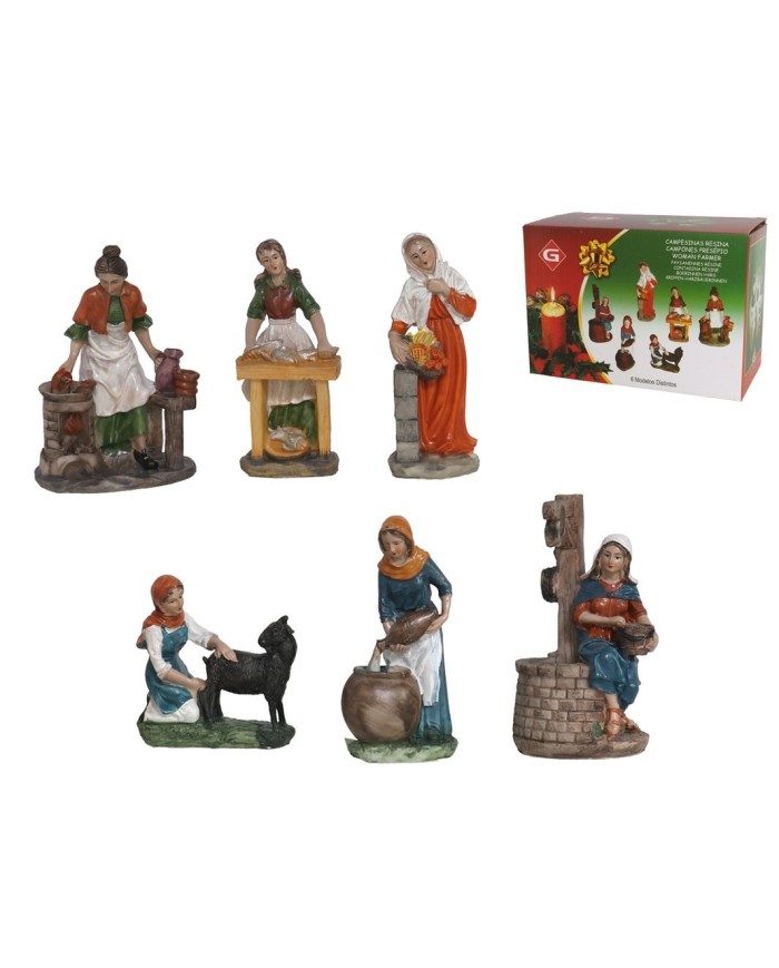 CAMPESINAS RESINA - 15CM 6 SURTIDOS