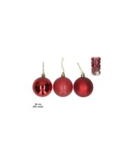 BOLA DE NAVIDAD X20 ROJO 8CM 3 SURTIDOS