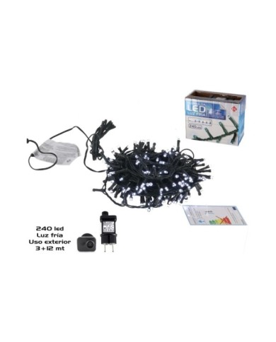 GUIRNALDA 240LED FRIA EXT ADAP FUN 3+12M