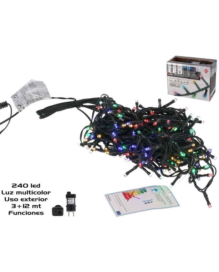 GUIRNALDA 240LED MULT EXT ADAP FUN 3+12M