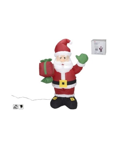 HINCHABLE SANTA REGALO 3LED 130CM EXTERI