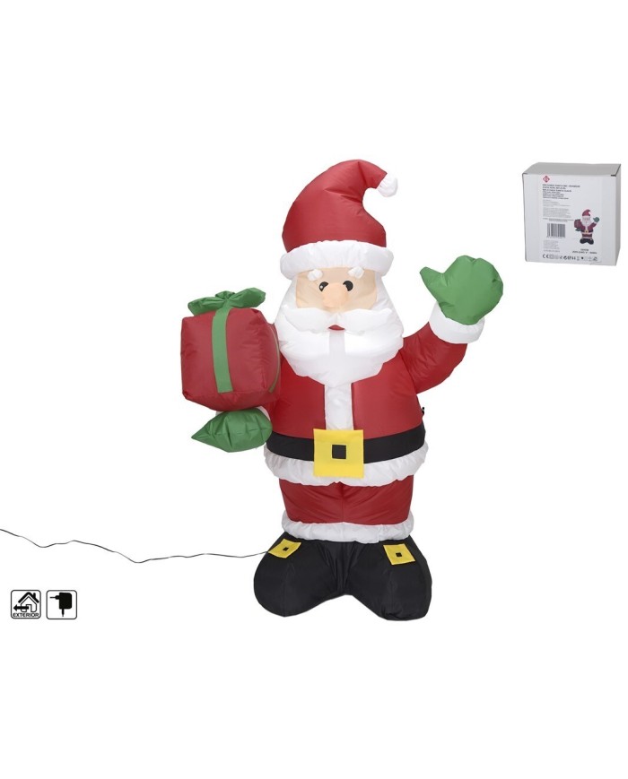 HINCHABLE SANTA REGALO 3LED 130CM EXTERI