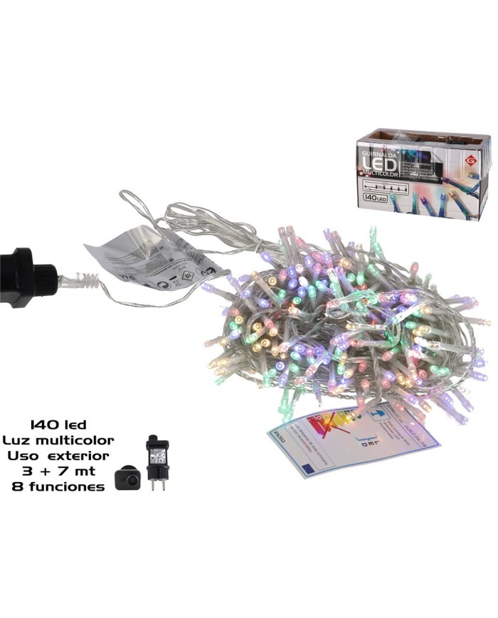 GUIRNALDA 140LED MULT EXT ADAP FUN 3+7M