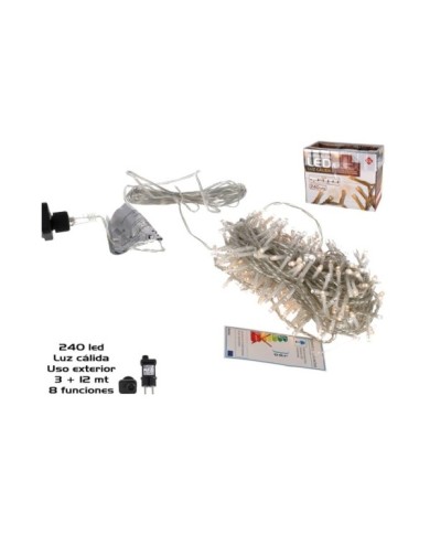 GUIRNALDA 240LED CAL EXT ADAP FUN 3+12M