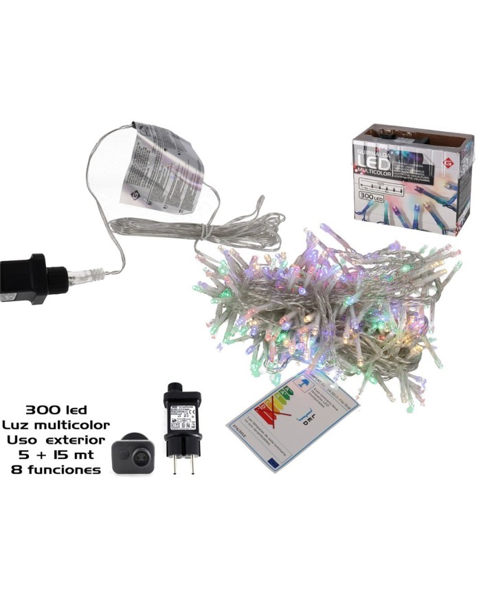 GUIRNALDA 300LED MULT EXT ADAP FUN 5+15M
