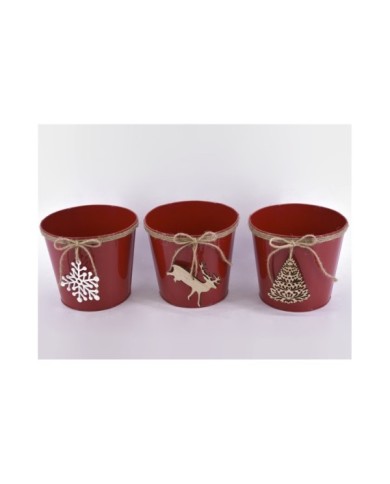 MACETERO NAVIDAD 17CM 3 SURT.