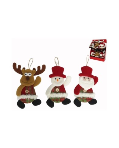 COLGANTE FIGURA NAVIDAD 15X10CM 3STD