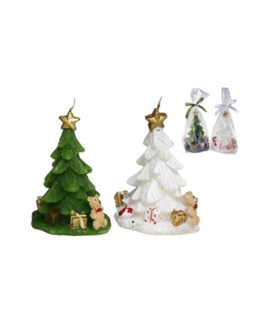 VELA ARBOL DEC. 2 COL SRT 8,5X13,5 CM