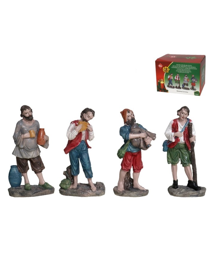 FIGURA BELEN MUSICOS 13CM 4STD