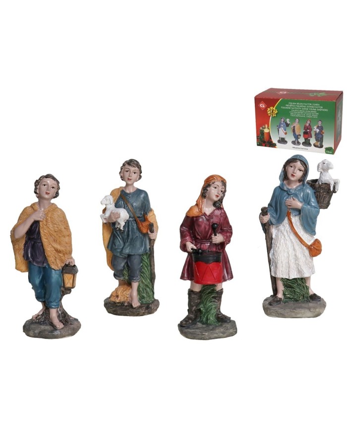 FIGURA BELEN PASTOR JOVEN 13CM 4STD