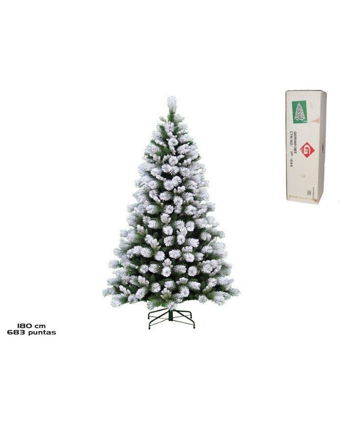 ARBOL NAVIDAD NEVADO BASE METAL 683 PUNTAS 180CM