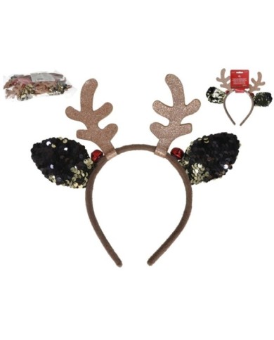 DIADEMA CON CUERNOS Y OREJAS 23X21CM