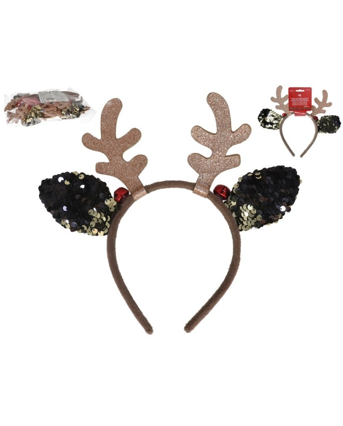 DIADEMA CON CUERNOS Y OREJAS 23X21CM