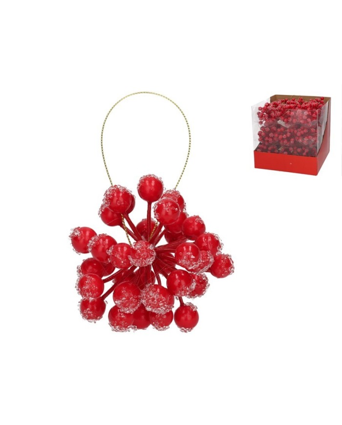 COLGANTE MUERDAGO BRILLO 8 CM