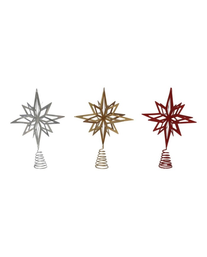 PUNTA ARBOL NAVIDAD ESTRELLA 18X24CM 3STD