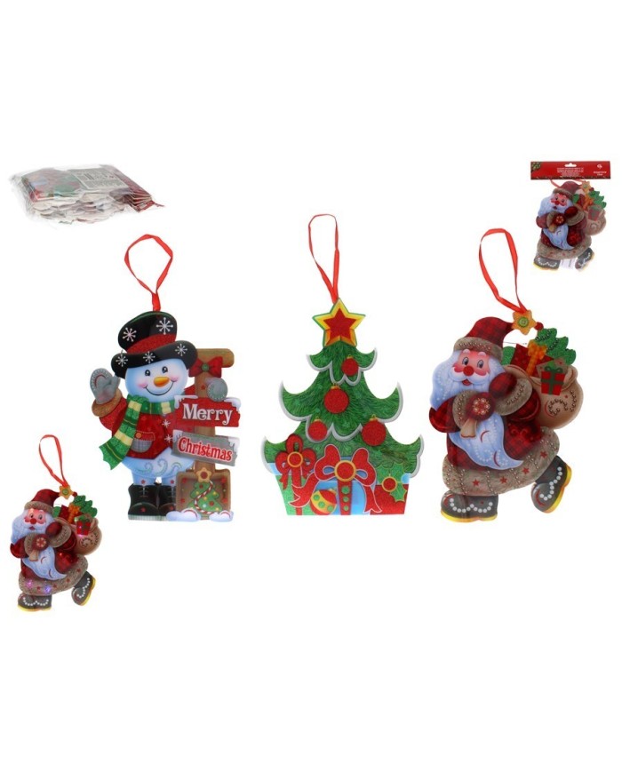 COLGANTE DECORATIVO XMAS 10 LED 18,5X23,5CM 3STD