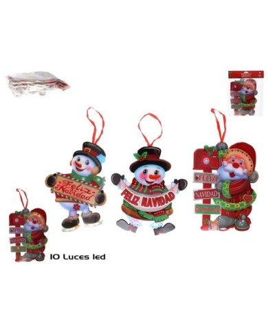COLGANTE DECORATIVO XMAS 10 LED 18X22CM 3STD
