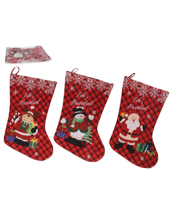CALCETIN XMAS 30X45CM 3STD