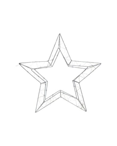 ESTRELLA XMAS METAL 250 LUCES 60CM PLATA