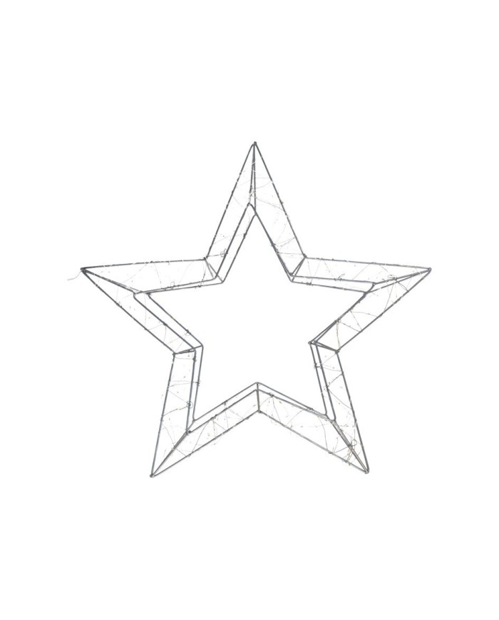 ESTRELLA XMAS METAL 250 LUCES 60CM PLATA