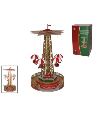 ESCENA ATRACCION PARACAIDAS LED MOVIMIENTO MUSICA