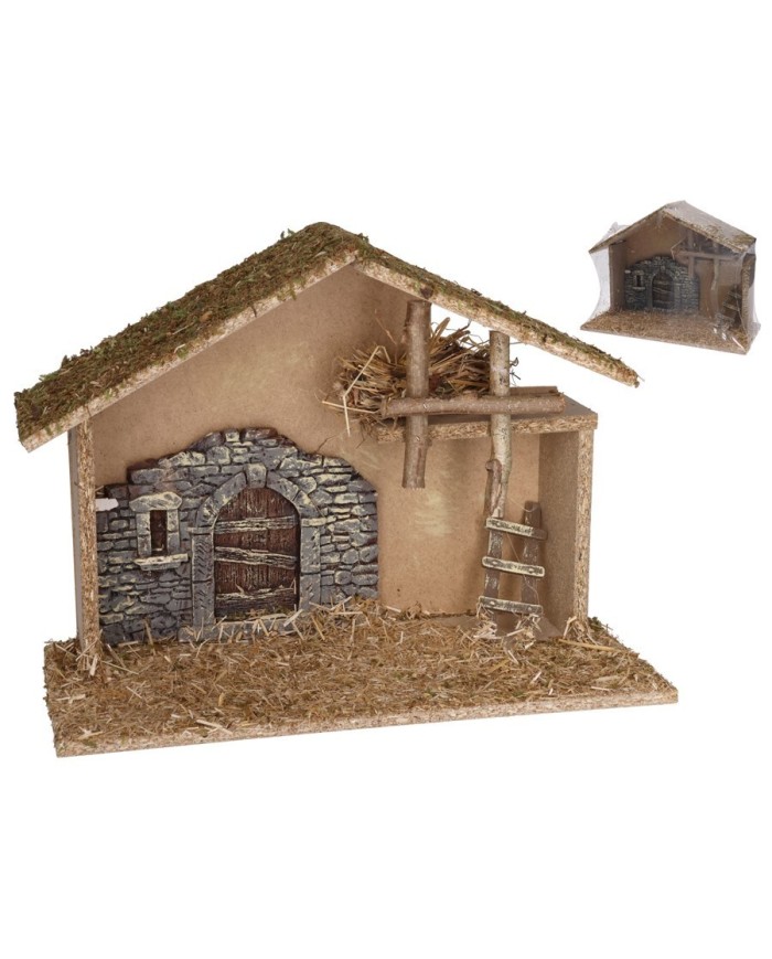 PESEBRE DE MADERA CM.38X17X28H