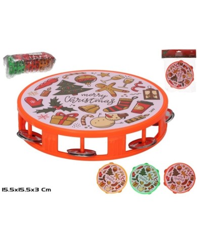 PANDERETA NAVIDAD 15,5CM