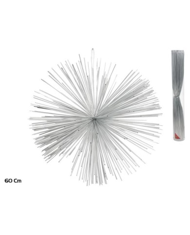 COLGANTE XMAS LORY PLATEADO 60CM