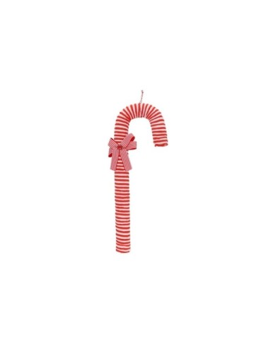 COLGANTE BASTON SPIRAL ROJO/BLANCO 48CM