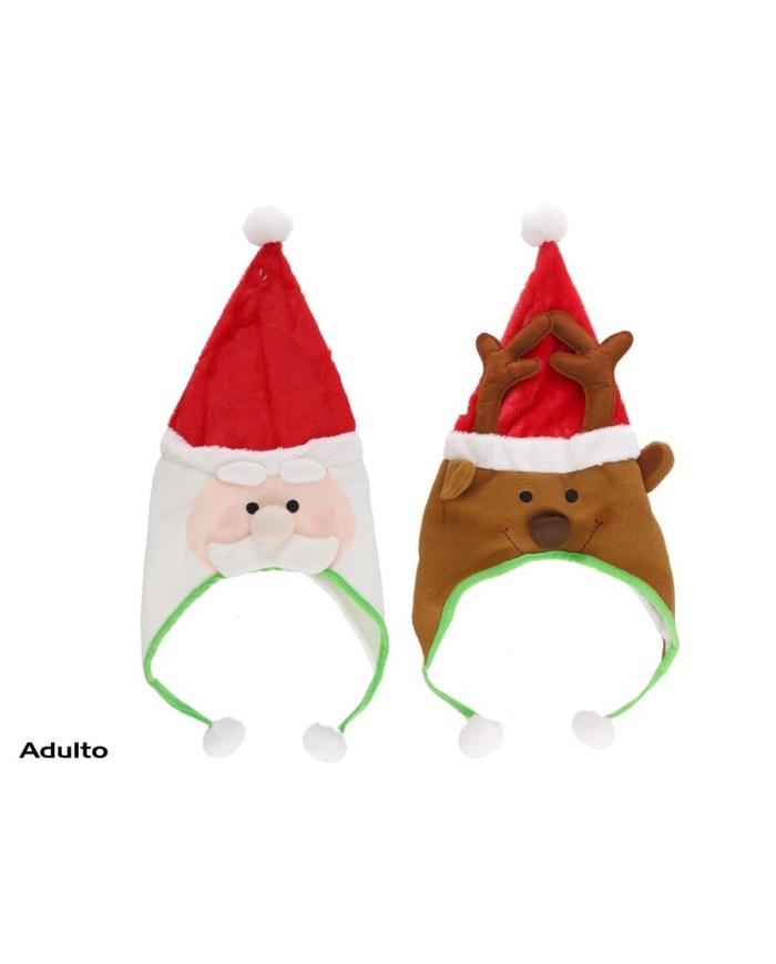 GORRO C/FIGURAS XMAS 30X65CM 2 USRT.
