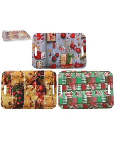 BANDEJA  CONFANY 41X28X4CM 3 SURT.