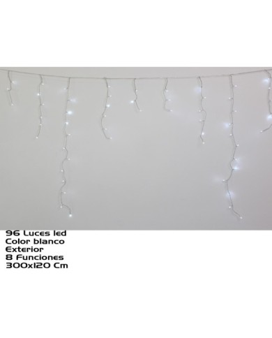CORTINA EXT. 96 LEDS FRIA 8 FUNC. 300X120CM