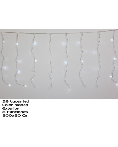 CORTINA EXT. 96 LEDS FRIA 8 FUNC. 300CMX80CM