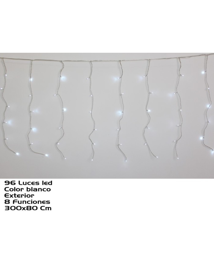 CORTINA EXT. 96 LEDS FRIA 8 FUNC. 300CMX80CM