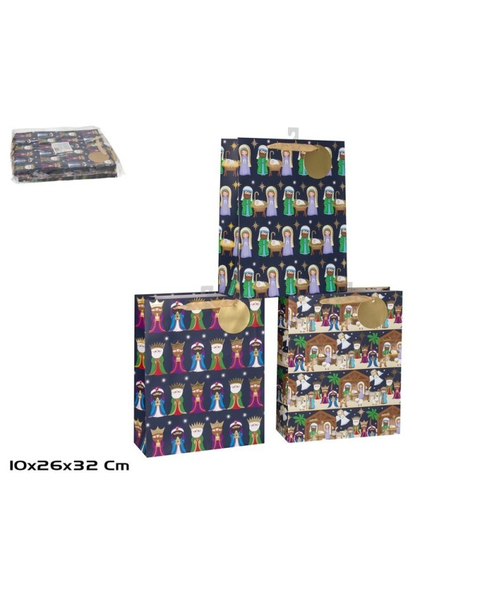 BOLSA REGALO C/ASAS ORIENTE 32X26X10CM 2 SURT.