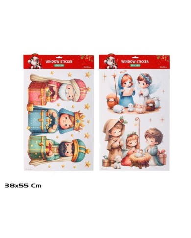 PEGATINA SILUETA VENTANA OYIL 38X55CM 2 SURT.