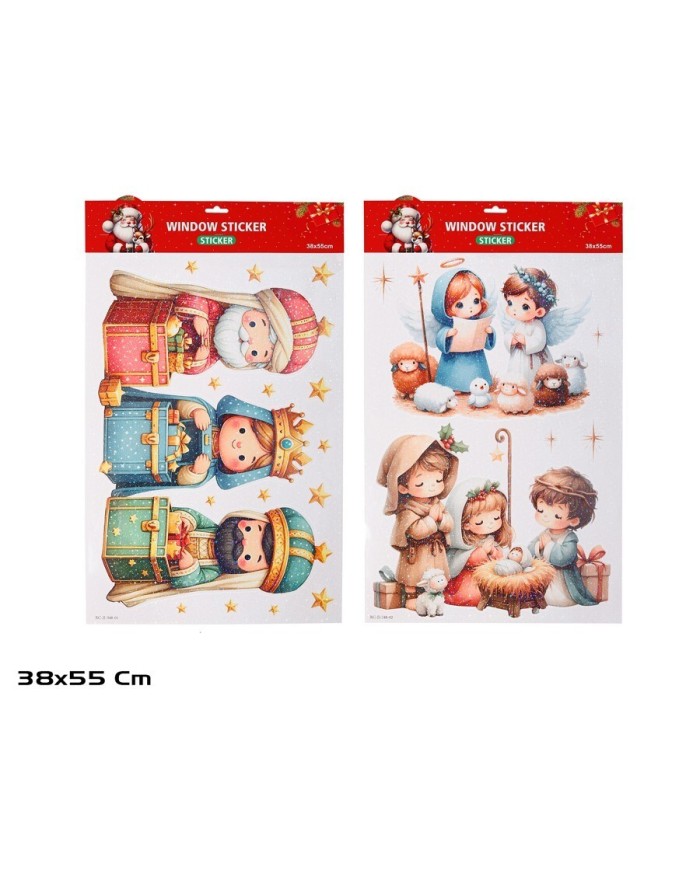 PEGATINA SILUETA VENTANA OYIL 38X55CM 2 SURT.