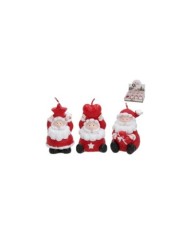 VELA SANTA CLAUS HERS 6X7CM ROJO