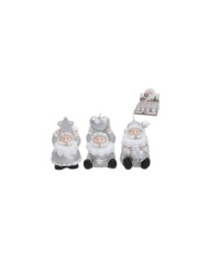 VELA SANTA CLAUS HERS 6X7CM PLATA