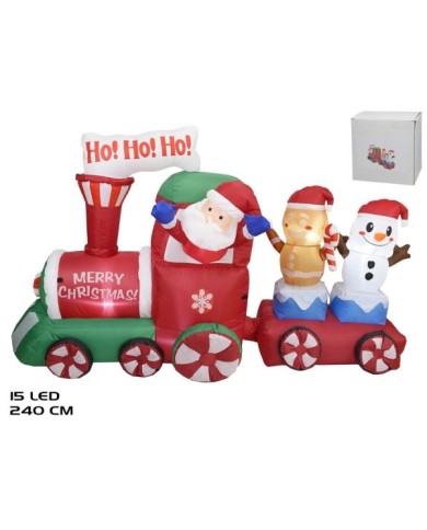 HINCHABLE TREN XMAS C/15 LEDS RUI 240CM