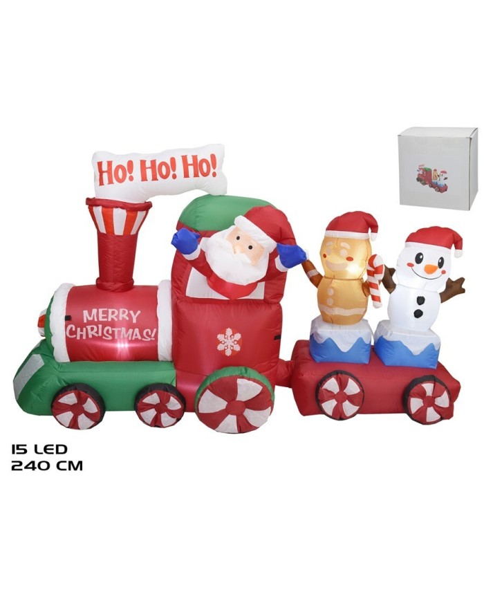 HINCHABLE TREN XMAS C/15 LEDS RUI 240CM