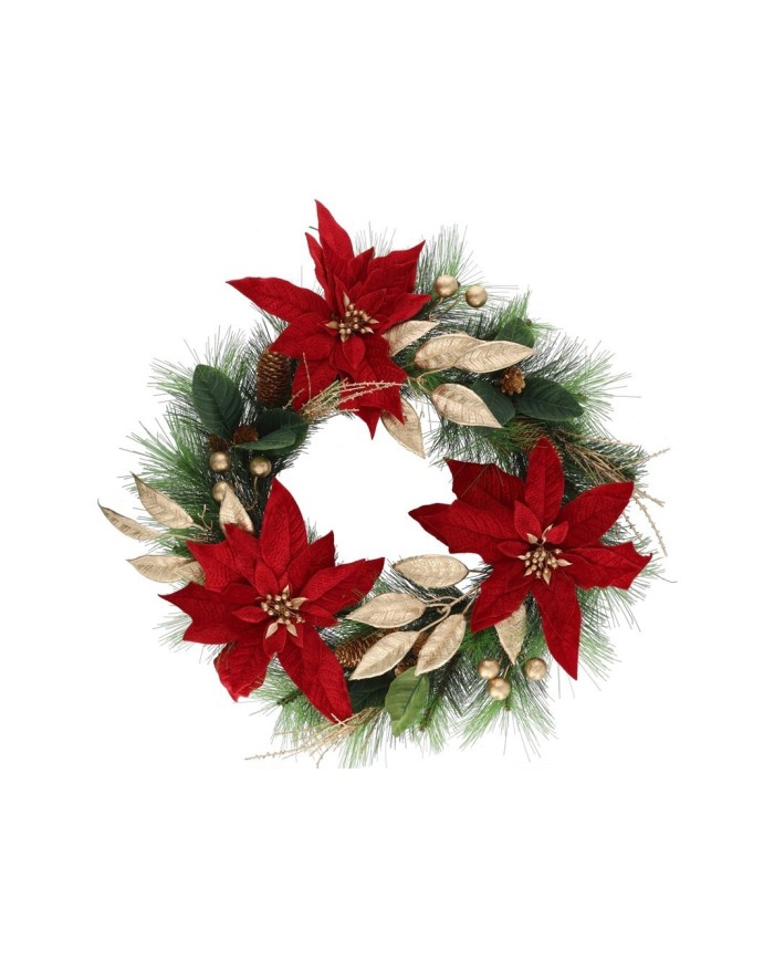 CORONA LILYN 55CM ROJO/DORADO