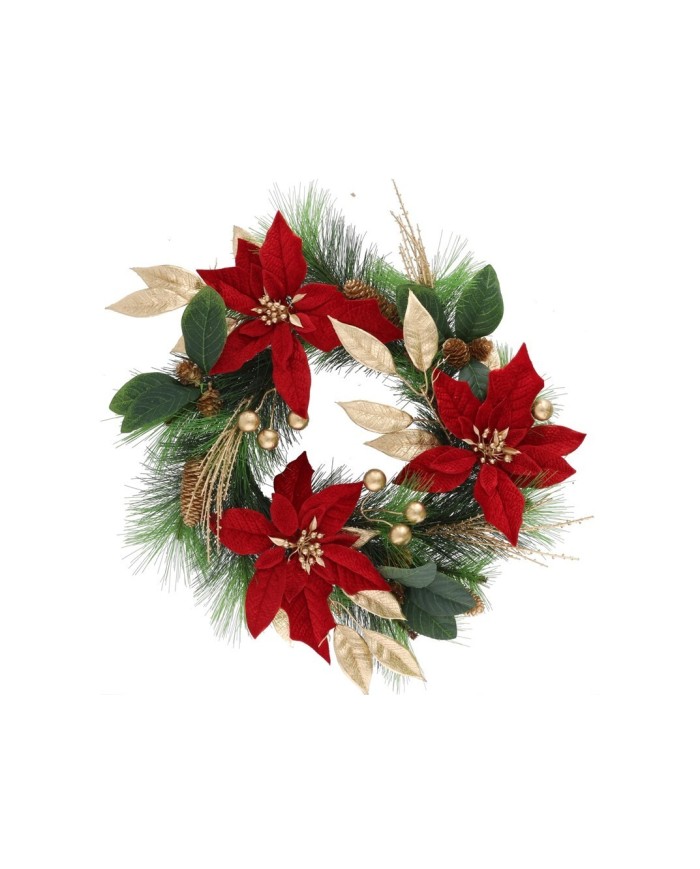 CORONA LILYN 45CM ROJO/DORADO