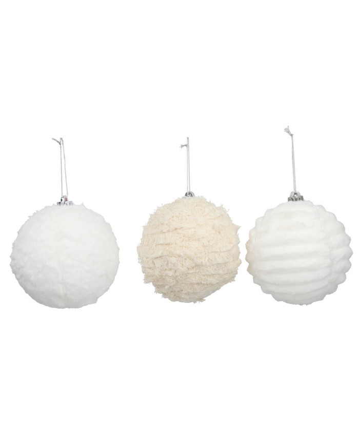 BOLA XMAS CELINE 15CM 3STD BLANCO