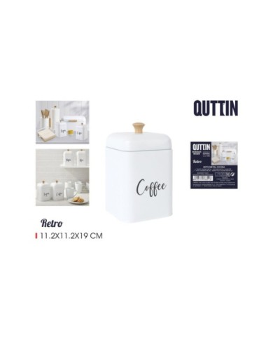 BOTE METAL COCINA COFFEE RETRO QUTTIN
